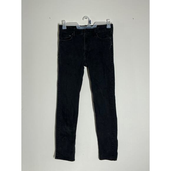 H&M &Denim Skinny Ankle Jeans Women's Size 32 Black Regular Waist Jeans Stretch - Picture 1 of 8